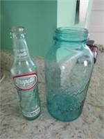 Vintage"Grapette" soda bottle Blue jar