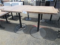(2) Wood Top Bistro Tables