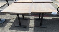 (2) Wood Top Tables