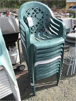 (10) Plastic Outdoor Chairs