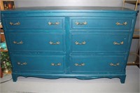Blue 6 Drawer Dresser 34 x 54 x20"
