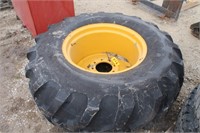 19.5L-24 Backhoe rear tire & rim