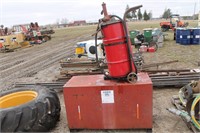 Red Oil Tank\Gear Lube barrel pump on cart