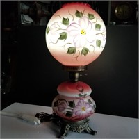 ANTIQUE GONE WITH THE WIND ELECT. LAMP HANDPAINTED