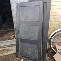 2 BLACK WOODEN DOORS (SMALL & LARGE)