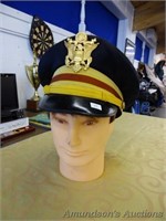 Mannequin Head w/ Vintage Military Officers Cap