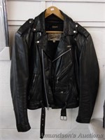 Vintage Open Road Leather Biker Jacket w/ Liner
