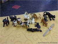 Assortment of Ceramic Cats, Tigers Cheetah