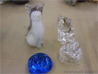 Set of 4 Glass Cats