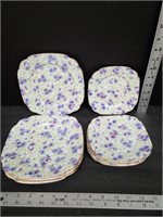 12 Pieces Pansy Pattern Royal Albert Dishes