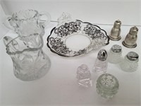 10 Piece Miscellaneous Crystal, Silver, Glass