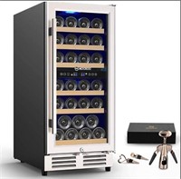 MOOSOO 15'' Dual Zone Wine Cooler Refrigerator