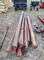 12 Wooden Posts, various lengths
