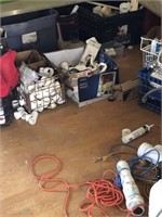 Entire room of plumbing and electrical supplies