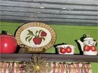 Assorted Lot Of Decorative Apple Items