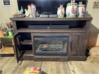 Electric Fire Place Console Table