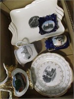 BOX OF WOODSTOCK SOUVENIR DISHES
