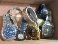 BOX OF MENS WATCHES.