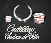 5 Vintage Cadillac Sedan de Ville Car Emblems