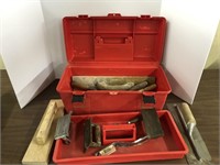 Toolbox full of concrete tools