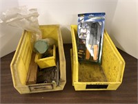 Yellow bins with contents