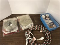 Rope lights and tub contents