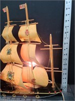 Vintage Sailing Ship Lamp