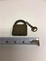 Antique Corbin lock with Key .. fully functional