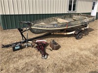 12' Alumacraft Fishing Boat and Trailer