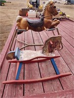 Jumping Horse & Small Wooden Rocking Horse