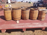 5 Wood Barrel Kegs