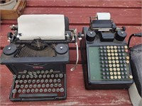 Vintage/antique Type Writer and Adding Machine