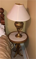 Ornate Accent Table & Lamp