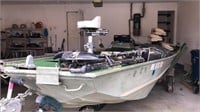 18ft Lowe Jon Boat, 35hp Evinrude Motor, Trailer