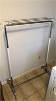Rolling Stainless Clothing Display Rack