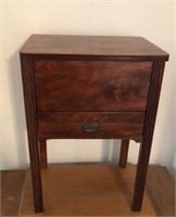 Antique Wood Sewing Cabinet w/ Drawer