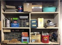 Contents of Shelves, Hardware Bins, Saws