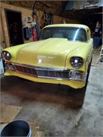 1956 YELLOW  CHEVY - #960  RUNS AND DRIVES -- V8 W