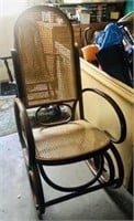 PRISTINE! Bentwood Rattan Rocking Chair