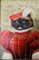 Elizabethan Cat Oil Painting