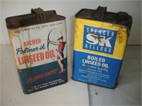 Linseed Oil, 1 Full Can, 1 Half Full Can