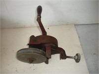 Vintage Hand Crank Bench Grinder