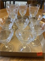 Set of 10 glasses, small and large