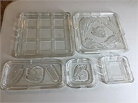 5 glass trays (small)