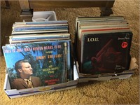 2 boxes of records