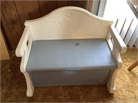 Little tikes play bench and chest. Plastic.