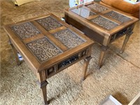Matching end tables with storage drawers, good