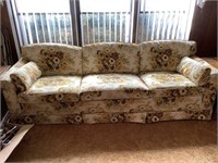 94” long floral 3 seater couch