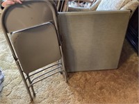 Card table set with 4 chairs