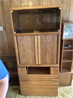 Entertainment center 6ft tall with storage, in